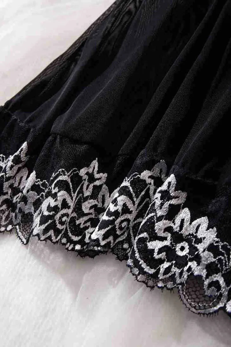 Sexy Nightgown Set Women Dress Sling Sleepwear Elegant Costume Embroidered Dresses Bright Color Pajama Set With Thongs Baby Doll